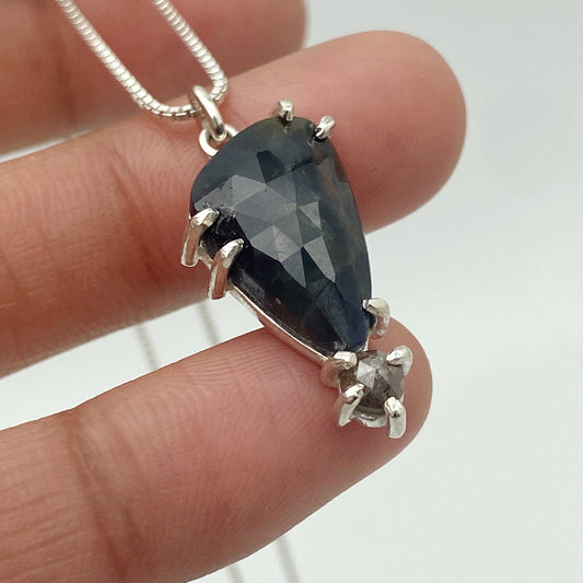 Diamond Sapphire Pendant