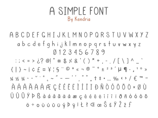 A Simple Font