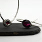 Reversible Garnet Diamond Hoop Earrings