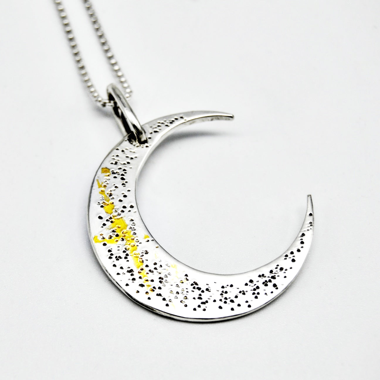 Dipped in Gold Crescent Necklace