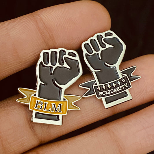 BLM & Solidarity Fist Enamel Pins