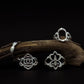 this image shows three rings from the presale collection. all sterling. black background