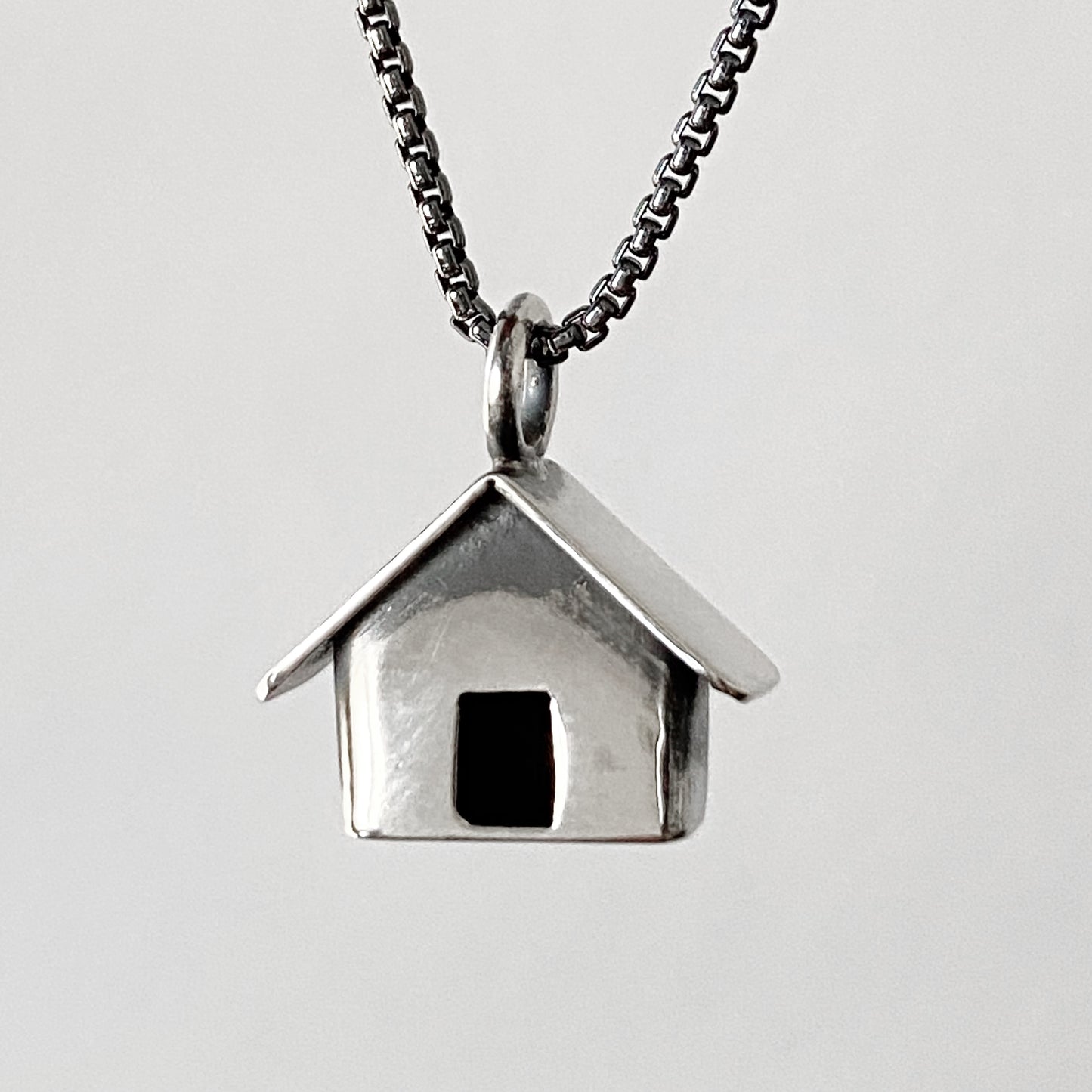 Tiny Hollow-form House Pendant