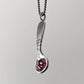 Garnet Mini Spoon Necklace